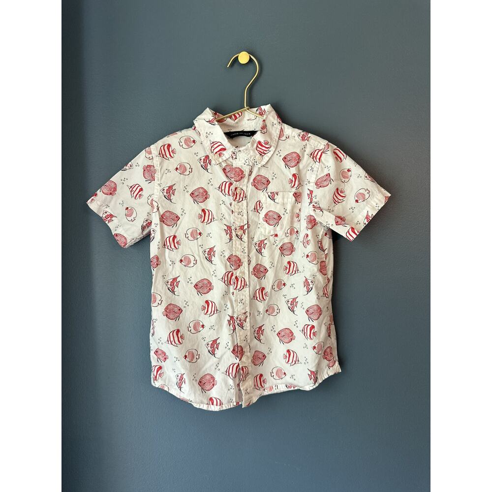 Janie And Jack Tropical Fish Print Short Sleeve Shirt‎